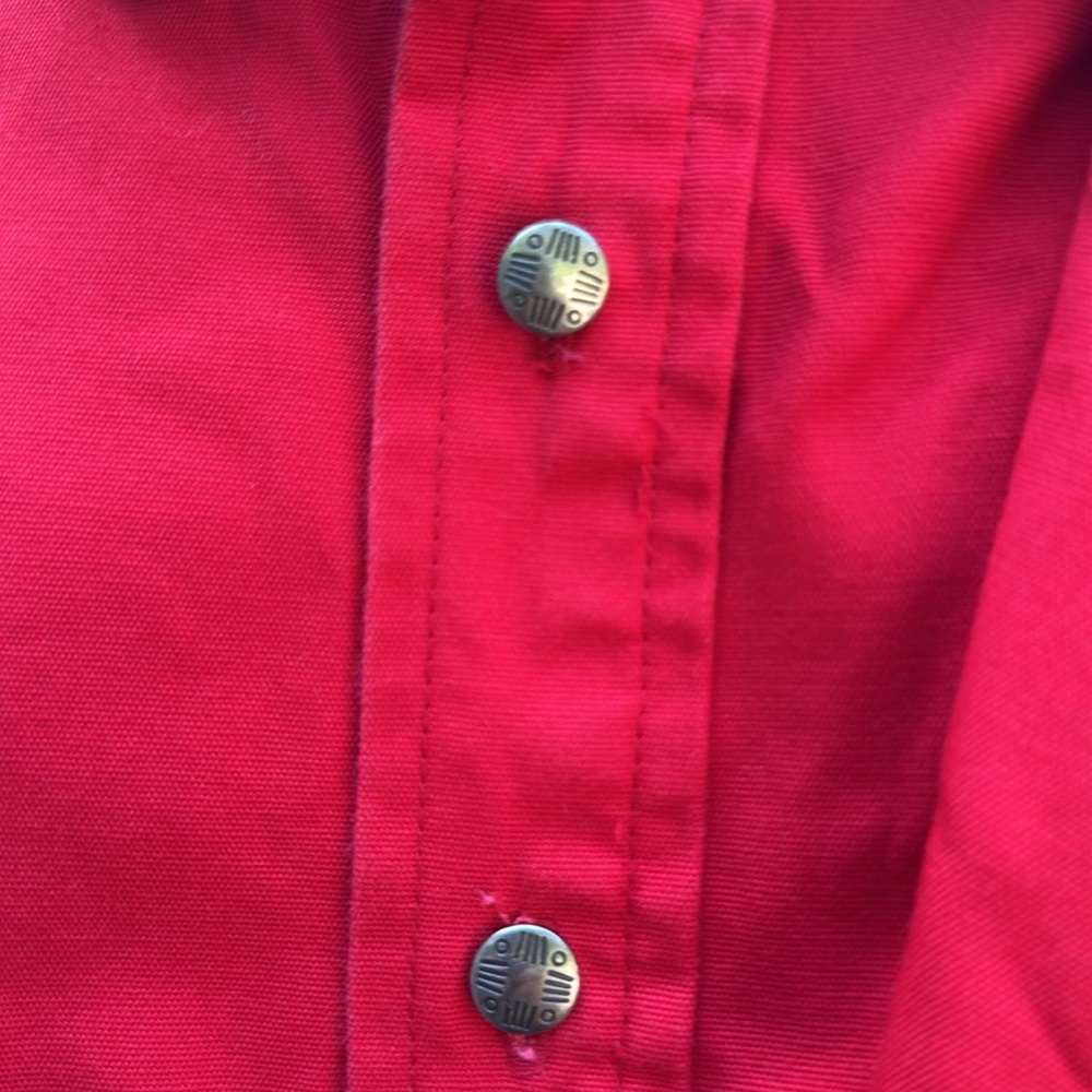Scully NWOT Classic Bib Western Calvary Red Heavy Duty Cotton Button up sz XXL! - Picture 8 of 13